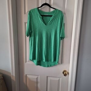 Chico's Vibrant Green Short Sleeve Top
